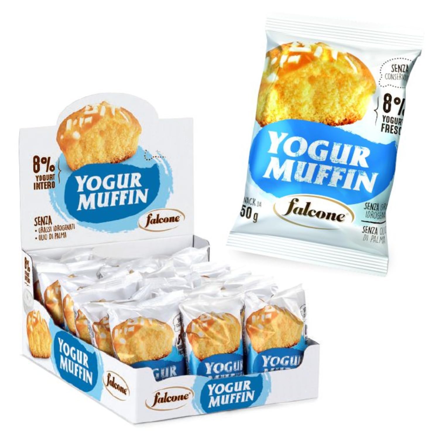 Falcone Muffin allo Yogurt – Extra saftige Joghurt-Muffins – Italienisches Gebäck von Falcone Dolciaria