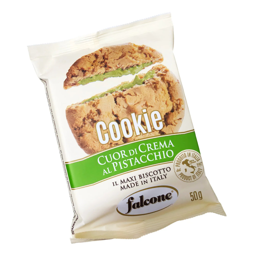 Falcone American Cookies Pistacchio – Knusprige Pistazien-Kekse mit Pistazienstückchen – Italienisches Gebäck