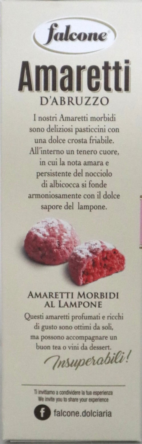 Falcone Amaretti Morbidi d’Abruzzo: Weiche Himbeer-Amaretti – Italienisches Mandelgebäck mit Himbeere – Lampone