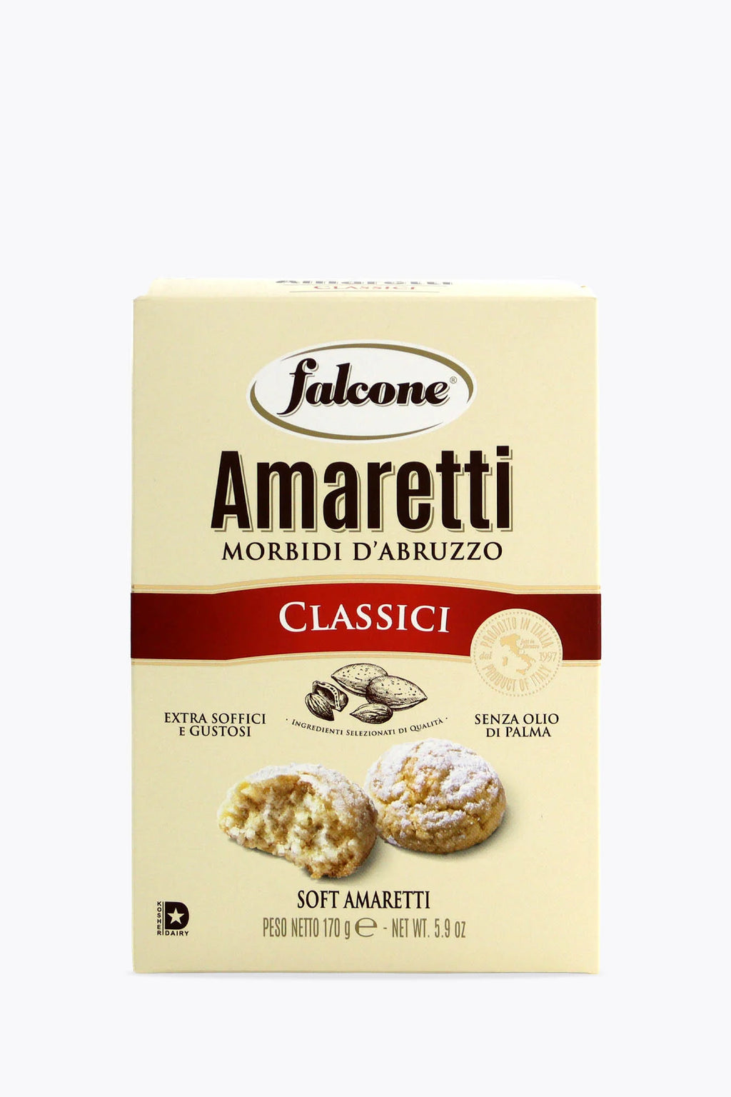 Falcone Amaretti Morbidi d’Abruzzo: Weiche Amaretti Classici – Italienisches Mandelgebäck mit 40% Mandeln