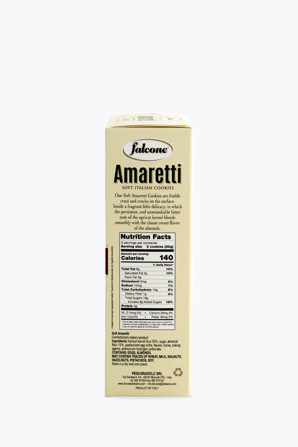 Falcone Amaretti Morbidi d’Abruzzo: Weiche Amaretti Classici – Italienisches Mandelgebäck mit 40% Mandeln