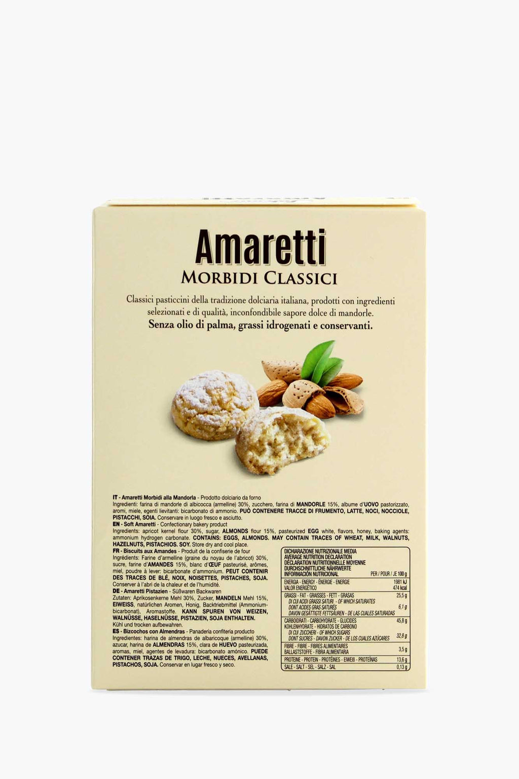 Falcone Amaretti Morbidi d’Abruzzo: Weiche Amaretti Classici – Italienisches Mandelgebäck mit 40% Mandeln