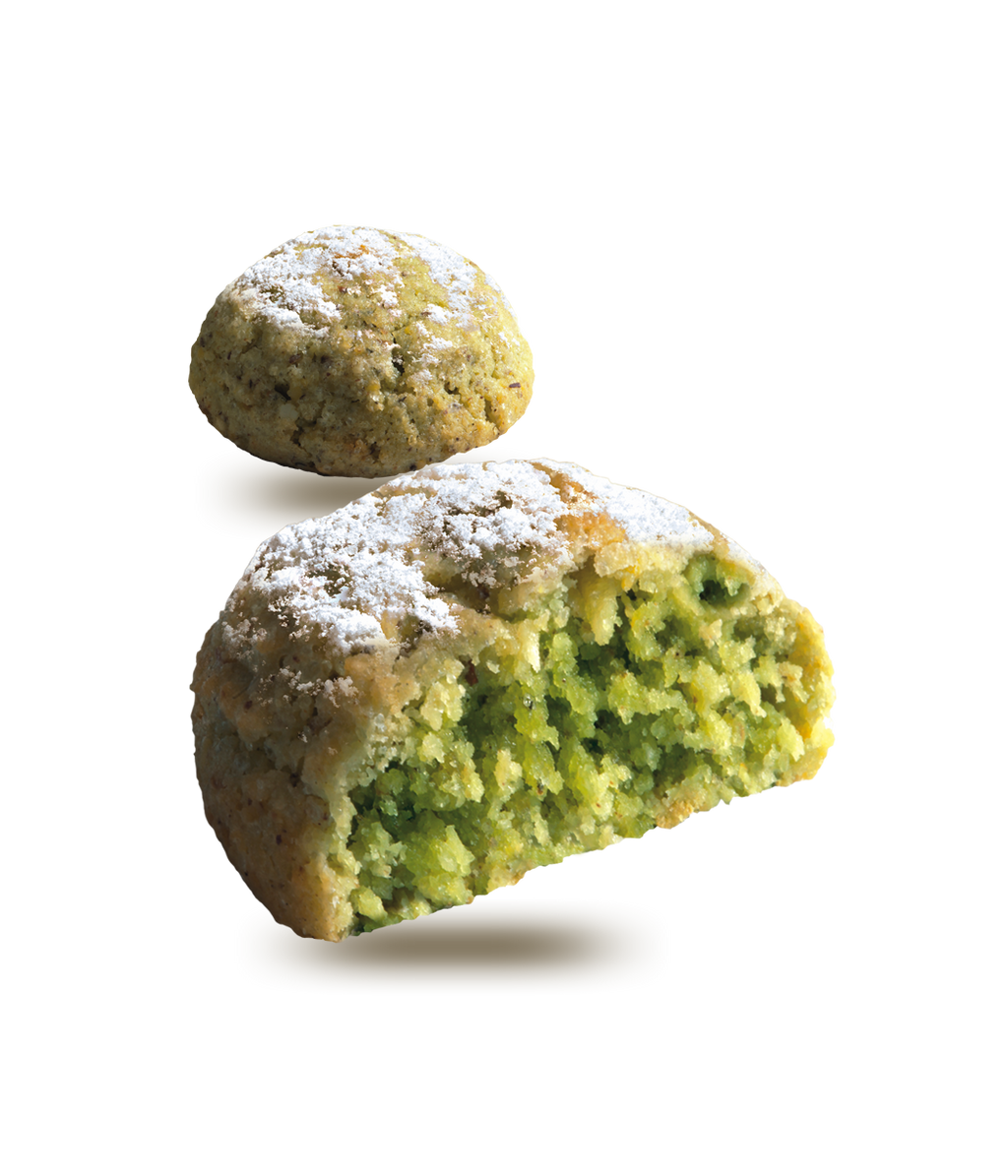 Falcone Amaretti Morbidi Pistacchio – Weiche Pistazien-Amaretti mit Pistazienstückchen – Original Italien
