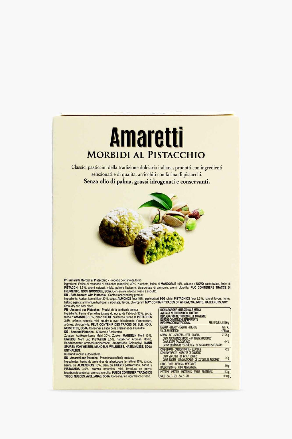 Falcone Amaretti Morbidi Pistacchio – Weiche Pistazien-Amaretti mit Pistazienstückchen – Original Italien