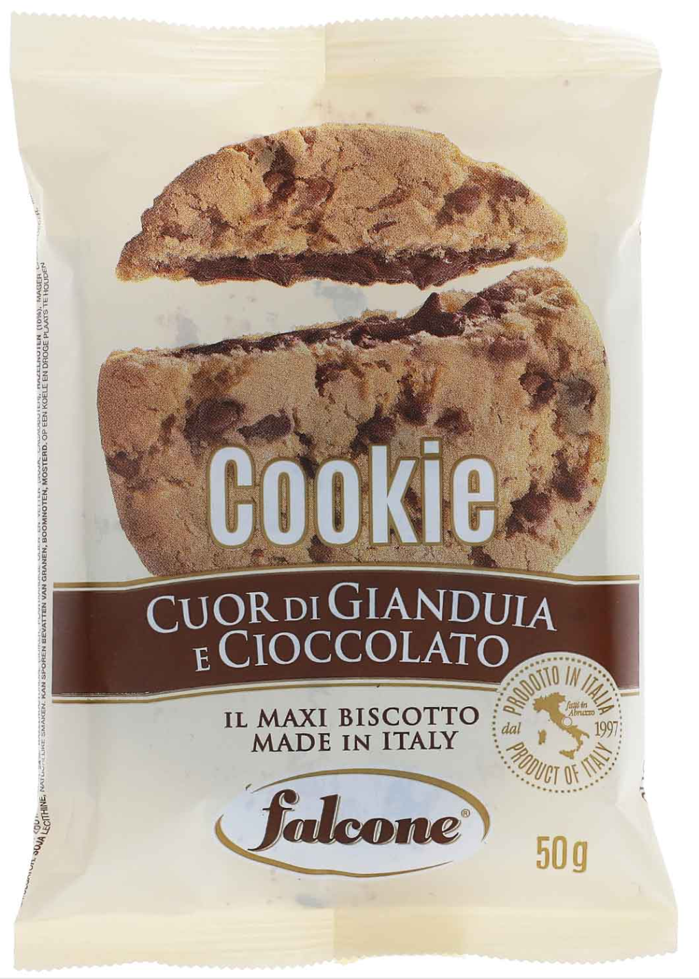 Falcone Cookie Cuor di Gianduia – Italienische Kekse mit Haselnuss-Schokolade – Original Falcone Dolciaria