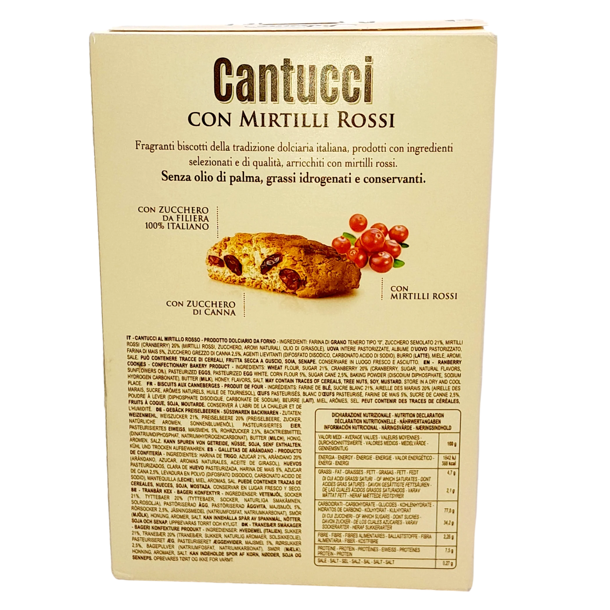 Falcone Cantuccini mit Preiselbeeren & Mandeln – Mirtilli Rossi – Italienisches Gebäck aus den Abruzzen
