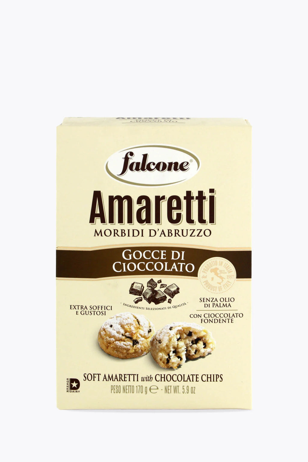 Falcone Amaretti Morbidi d’Abruzzo: Weiche Amaretti mit Schokolade – Italienisches Mandelgebäck Cioccolato