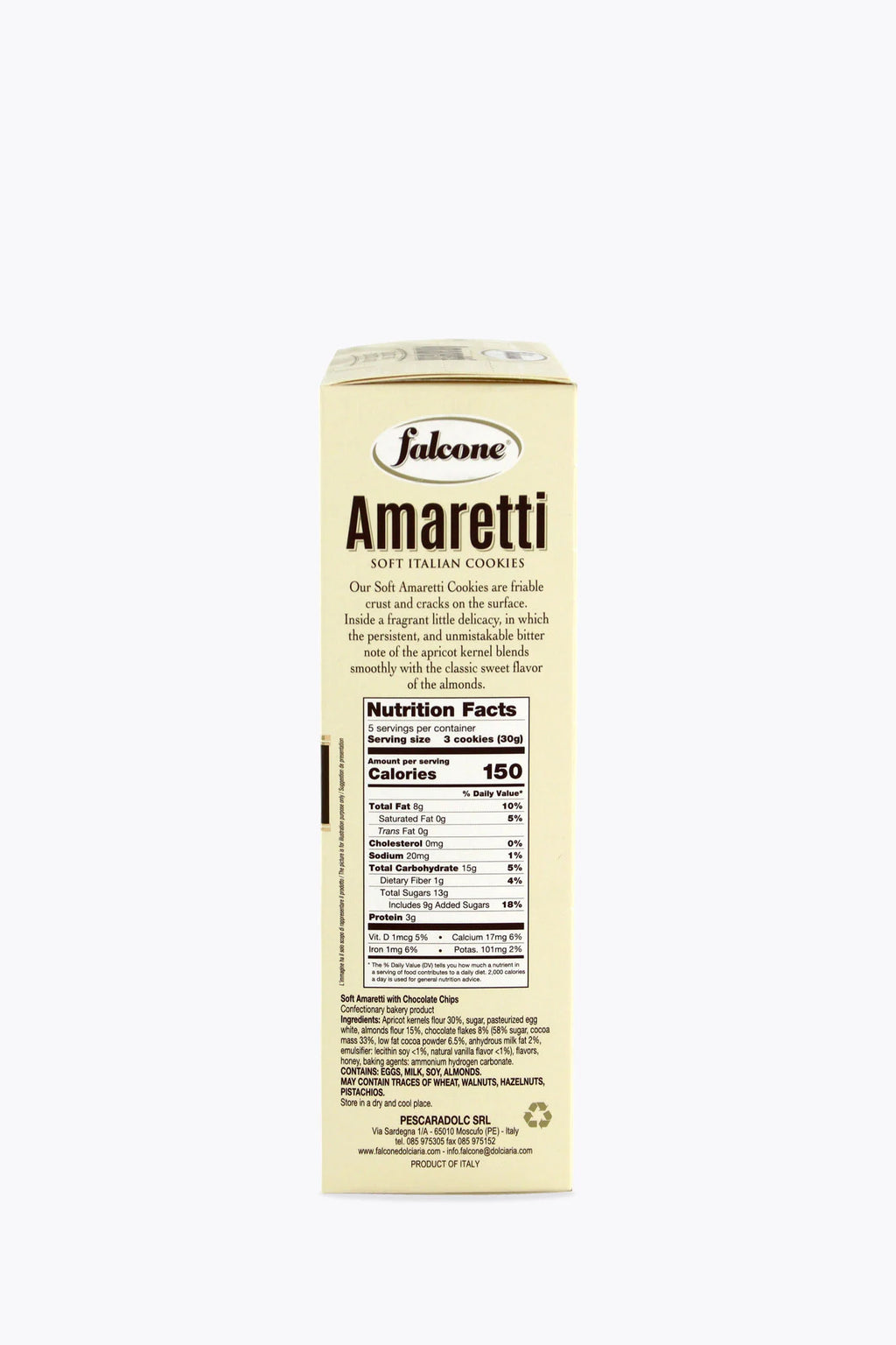 Falcone Amaretti Morbidi d’Abruzzo: Weiche Amaretti mit Schokolade – Italienisches Mandelgebäck Cioccolato