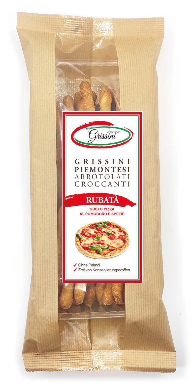 Italienische Grissini mit Pizza-Geschmack – Knusprige Brotstangen mit Tomate & Kräutern – Knabbergebäck