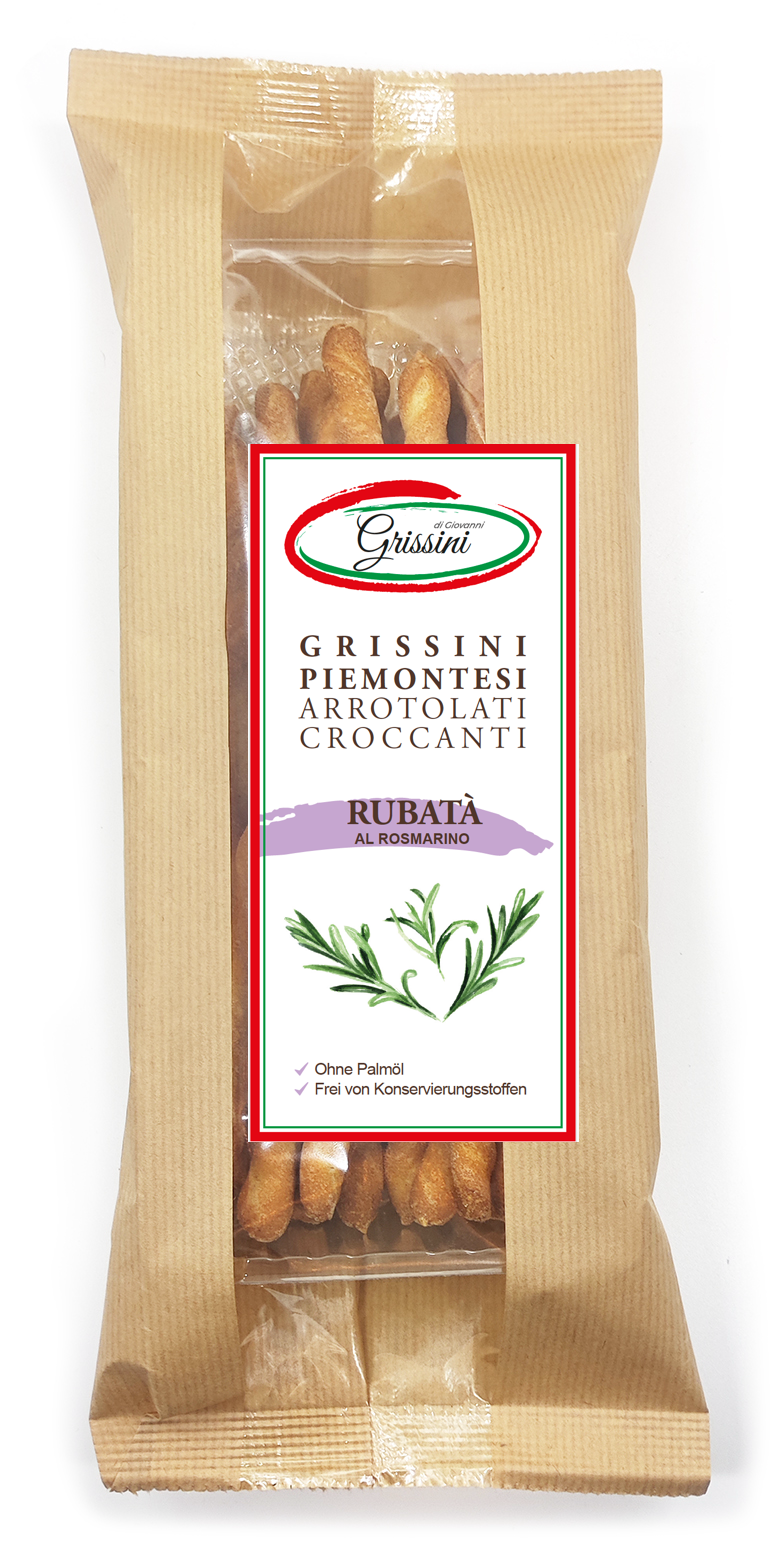 Italienische Grissini mit Rosmarin – Knusprige Brotstangen mit Kräutern – Mediterranes Knabbergebäck